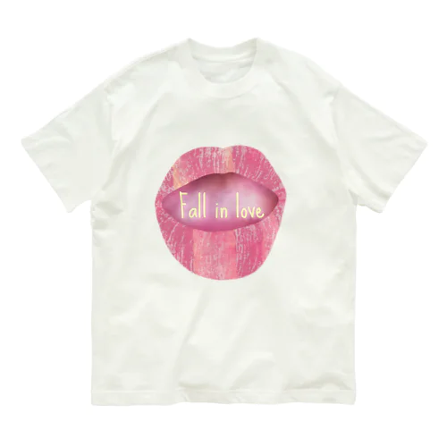 Lips💋 foll in love オーガニックコットンTシャツ