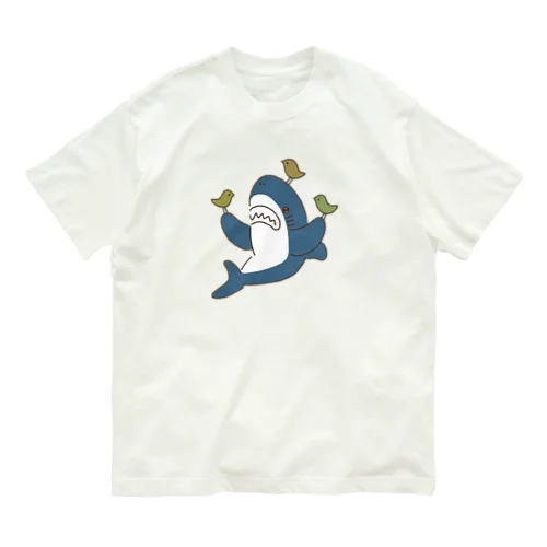 ことりとサメ オーガニックコットンTシャツ