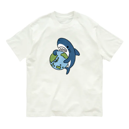地球にやさしいサメ オーガニックコットンTシャツ