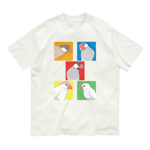 カラフル文鳥 Organic Cotton T-Shirt