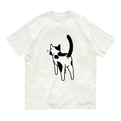 ねこけつ（ぶち猫） オーガニックコットンTシャツ