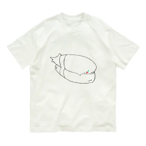 カグラザメのおすし線画ver オーガニックコットンTシャツ