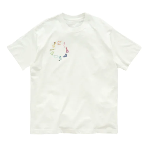 アニマルサークル オーガニックコットンTシャツ