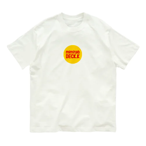 耳たぶでっけー（黄丸ロゴ） オーガニックコットンTシャツ