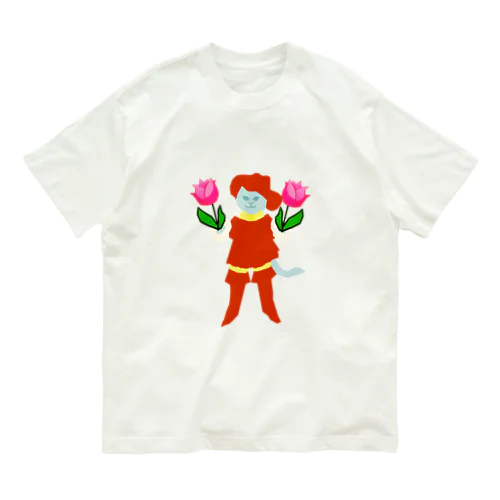 チューリップ二刀流（背景なし） Organic Cotton T-Shirt