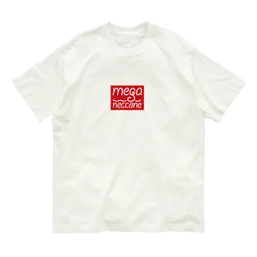 めがねっ子ね（赤白ロゴ） Organic Cotton T-Shirt