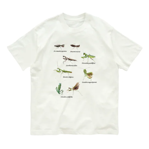 関東のカマキリ（旧学名・非推奨）（背景透過ver） Organic Cotton T-Shirt