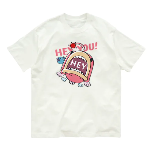 HEY YOU!*釣れたかもA* Organic Cotton T-Shirt