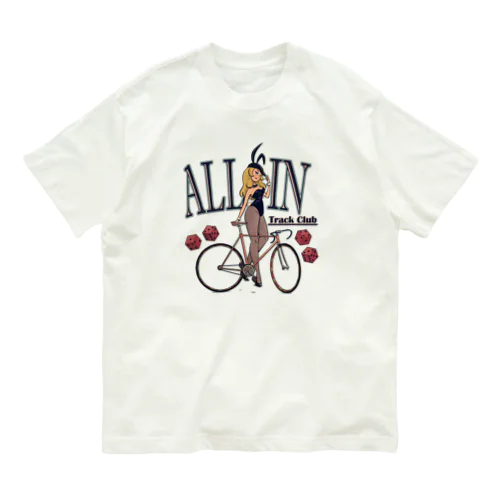 "ALL IN -Track Club-" Organic Cotton T-Shirt