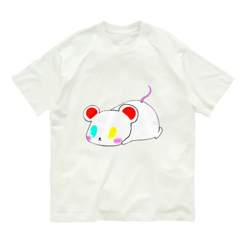 オッドアイねずみさん白 Organic Cotton T-Shirt