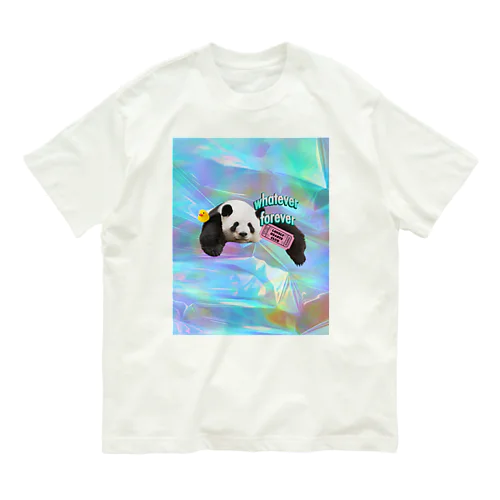 ホログラム & レトロpanda-03 Organic Cotton T-Shirt