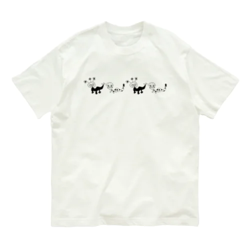 みずたまへび　と　はなとかげ Organic Cotton T-Shirt