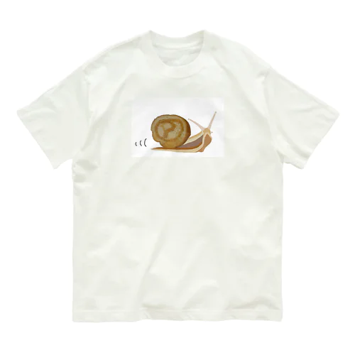 カタツムリ　Snail オーガニックコットンTシャツ