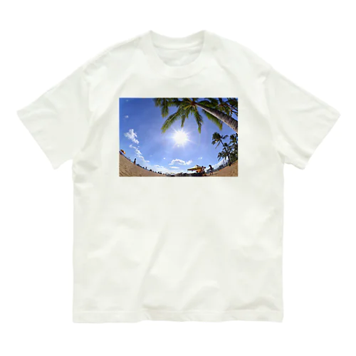 ハワイワイキキビーチ オーガニックコットンTシャツ