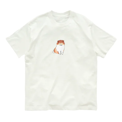 春の香りシェルティのこいぬ オーガニックコットンTシャツ