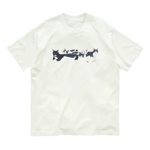 白黒猫たち Organic Cotton T-Shirt