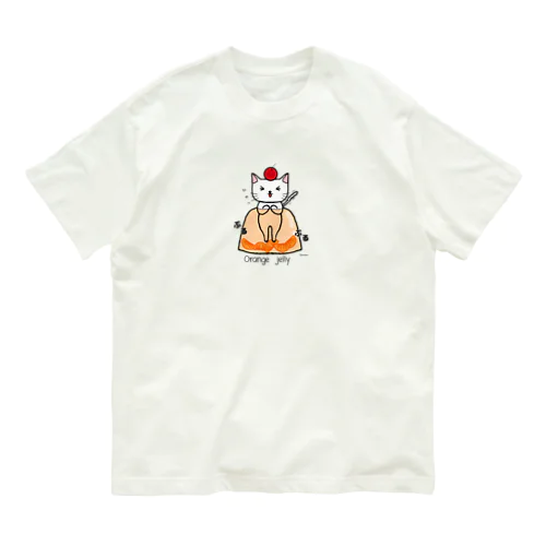 ゼリー　猫 オーガニックコットンTシャツ