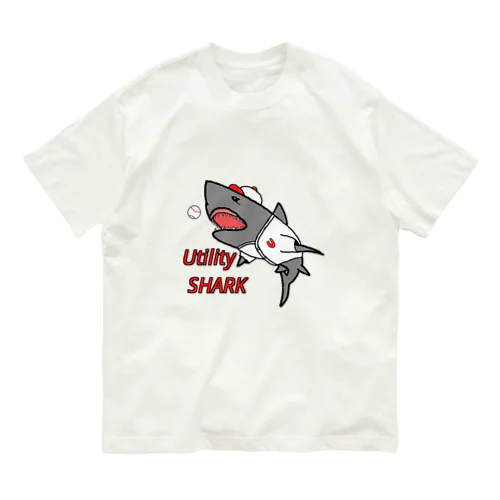 UtilitySHARKロゴシリーズ オーガニックコットンTシャツ