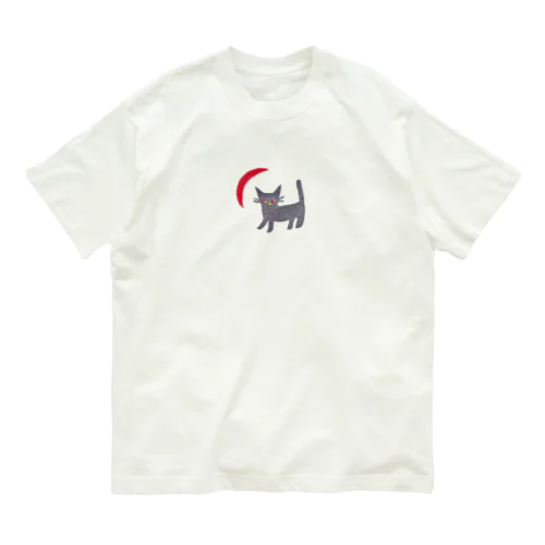 月からきた猫 オーガニックコットンTシャツ