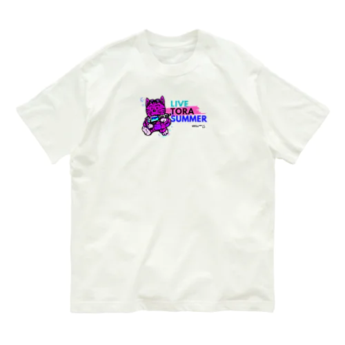 とらなつ。ピンク。 オーガニックコットンTシャツ