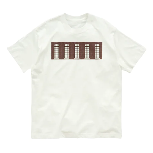 丸山変電所の窓（蓄電池室+機械室） オーガニックコットンTシャツ
