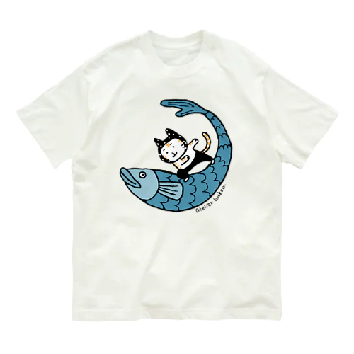 なみのりねこ Organic Cotton T-Shirt