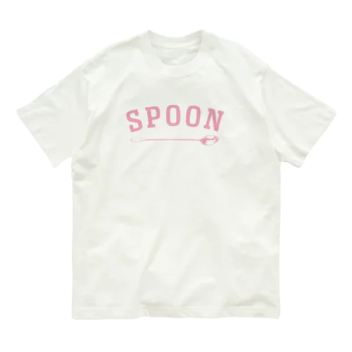 SPOON (PINK) オーガニックコットンTシャツ