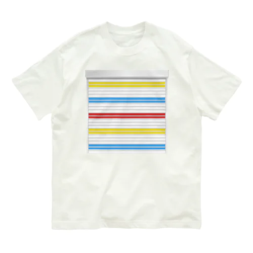 よく見る韓国のシャッター（四角い店） オーガニックコットンTシャツ