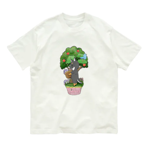 柴犬の冒険（森の中の黒柴） Organic Cotton T-Shirt