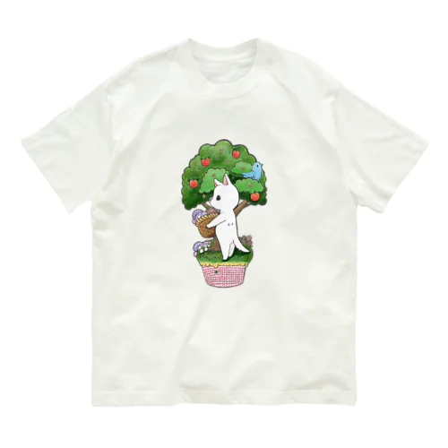 柴犬の冒険（森の中の白柴） Organic Cotton T-Shirt