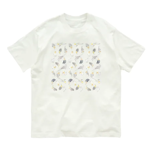 たっぷりオカメインコちゃん【まめるりはことり】 Organic Cotton T-Shirt