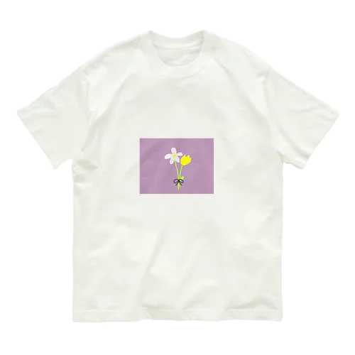 くすみ紫 オーガニックコットンTシャツ