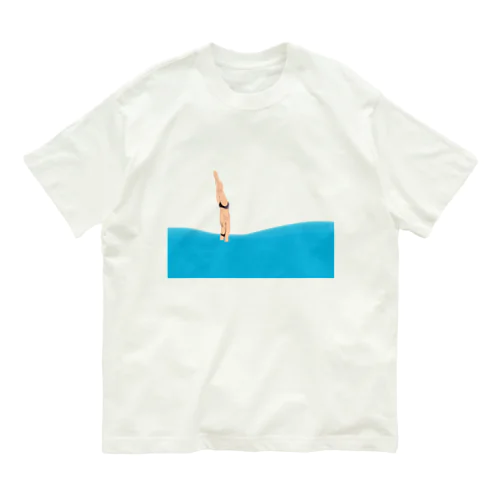 夏でも冬でも飛び込み選手 Organic Cotton T-Shirt