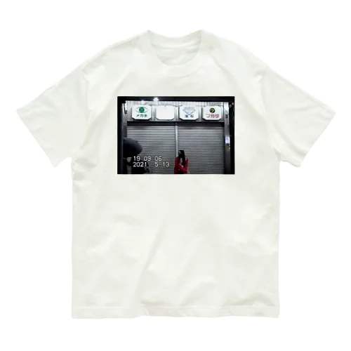 miniDVテープ「西荻窪のシャッターと女の子」  オーガニックコットンTシャツ