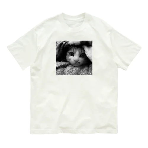 顔出し猫 Organic Cotton T-Shirt