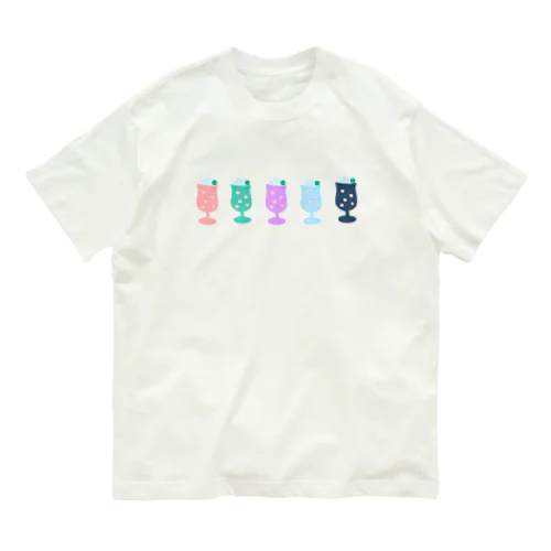 真夜中のクリームソーダ オーガニックコットンTシャツ