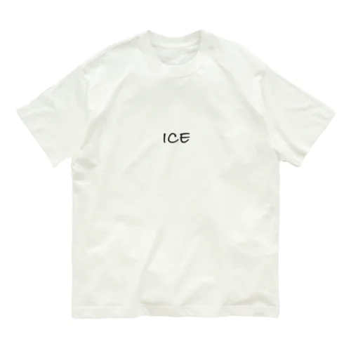 ICE/Cream ロゴ大きめ Organic Cotton T-Shirt