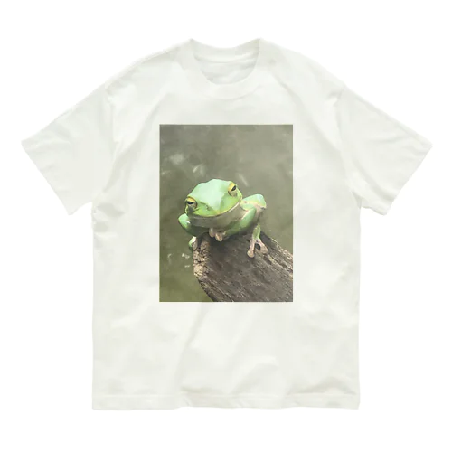 うちの睨むカエル Organic Cotton T-Shirt