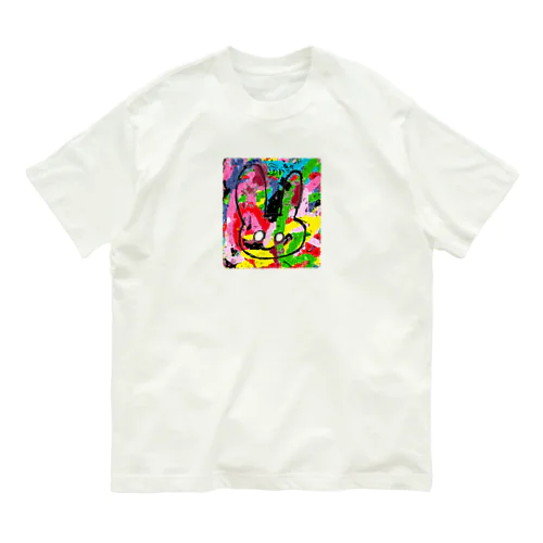 バきゅーんウサギ落書きバージョン Organic Cotton T-Shirt