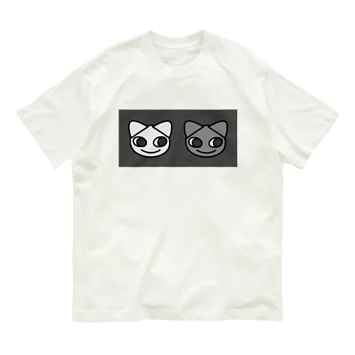 TwoCats_GREY オーガニックコットンTシャツ