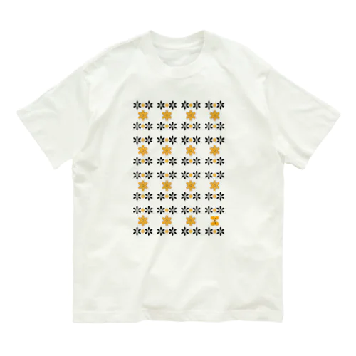 花柄 オーガニックコットンTシャツ