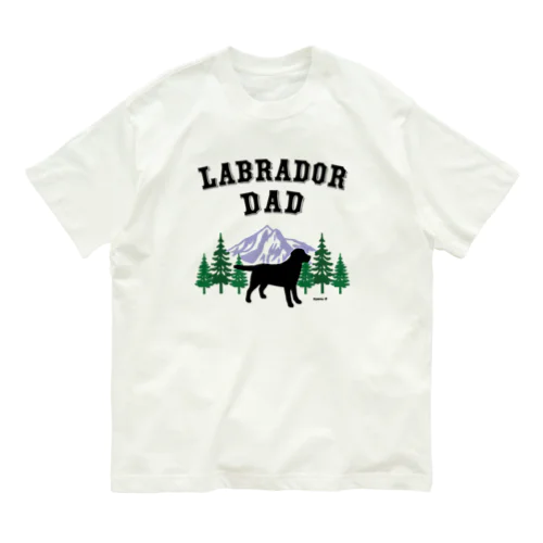 Labrador Dad ブラックラブラドール Organic Cotton T-Shirt