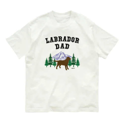 　Labrador Dad チョコレートラブラドール Organic Cotton T-Shirt