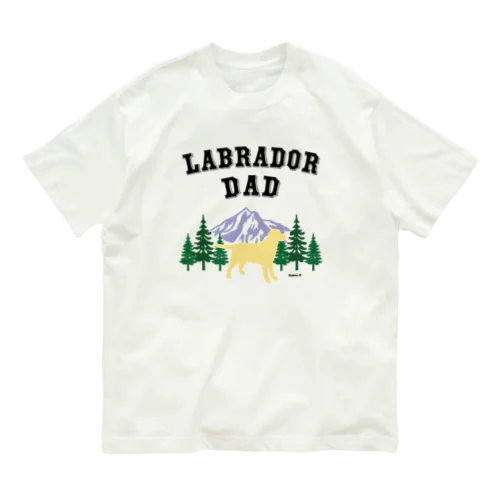 Labrador Dad イエローラブラドール オーガニックコットンTシャツ