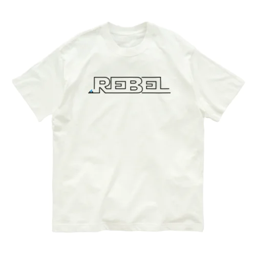 REBEL LINE BLACK オーガニックコットンTシャツ