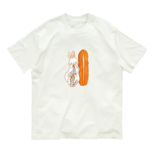 ミルクフランスとうさぎさん オーガニックコットンTシャツ