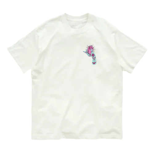 心臓 オーガニックコットンTシャツ