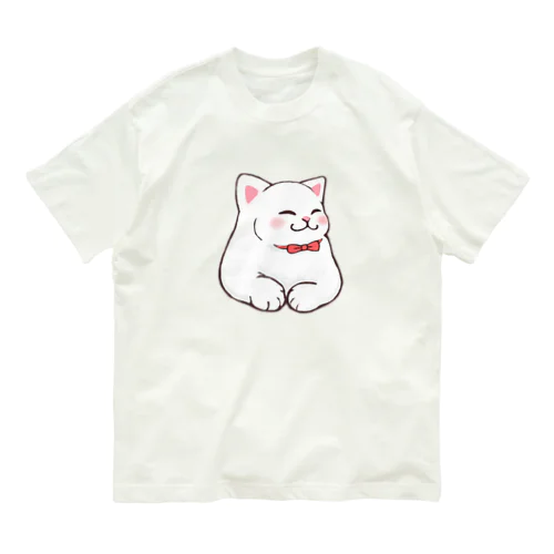 ごきげんにゃんこ オーガニックコットンTシャツ