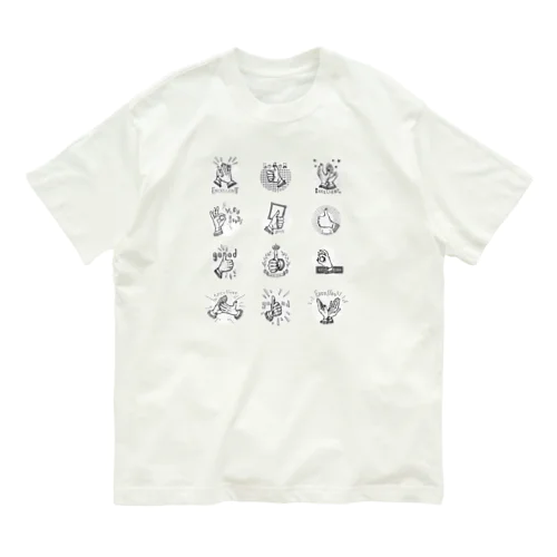 positive-hand オーガニックコットンTシャツ