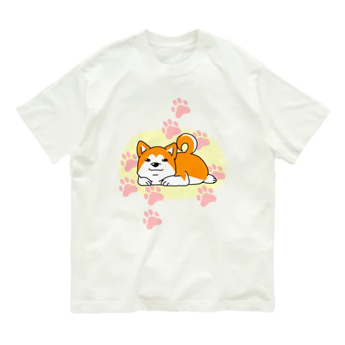 ペタッっと柴犬 オーガニックコットンTシャツ